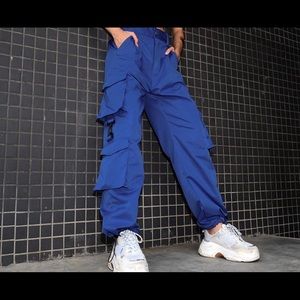 Blue cargo pants